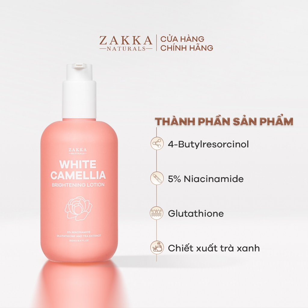 Sữa Dưỡng Thể Sáng Mịn Da White Camellia Zakka Naturals 250ml