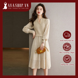 Đầm Dệt Kim Nữ Thanh Lịch Hàn Quốc  VH38