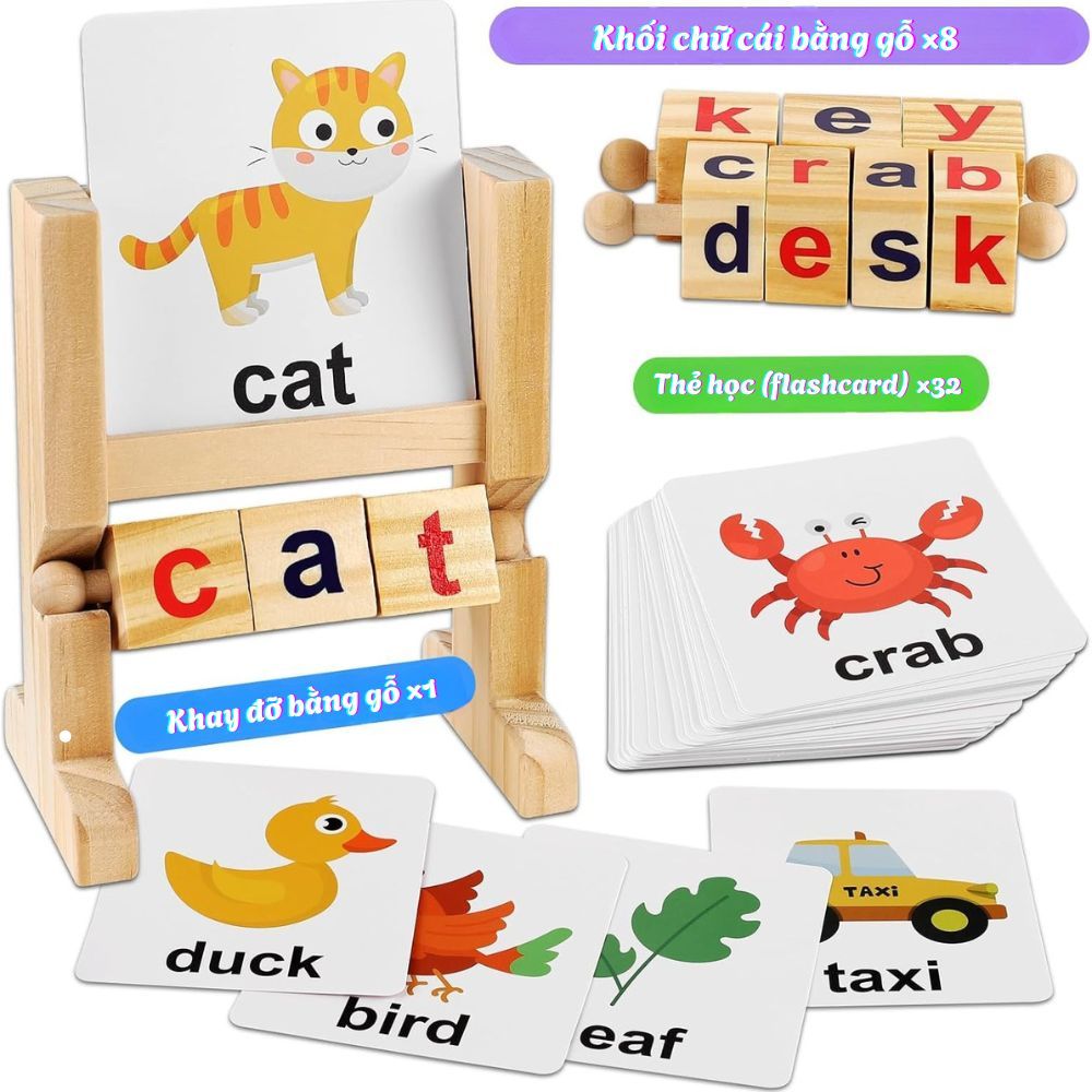 Bộ Đánh Vần Các Âm BBkids, Thẻ Flash Câu Đố, Đồ Chơi Bảng Chữ Cái, Trò Chơi Học Tiếng Anh - BB018