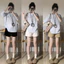Quần Short Kaki Nữ Suông Ống Rộng Cạp Chun Dây Rút Quần Kaki Cạp Chun Nữ Form Ngắn Trên Gối