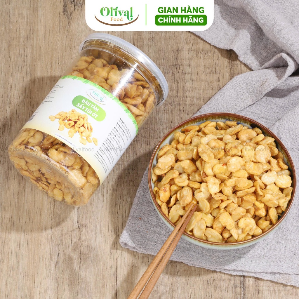 Đậu tằm sấy tỏi ớt -Đậu tằm Úc giòn tan, ít béo, Giàu protein & chất xơ, ăn ngon mà vẫn đẹp dáng - OlivalFood