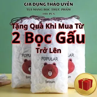 Túi màng bọc thực phẩm JYoohome chất liệu PE co dãn có chun siêu dai, Túi gấu bọc đồ ăn