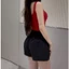 Quần Đùi Nữ Vải Mềm Mặc Ở Nhà, Quần Short Phồng Ống Rộng Cạp Chun Cao Màu Rêu Vải Kaki Cotton Thoáng Mát-QS001