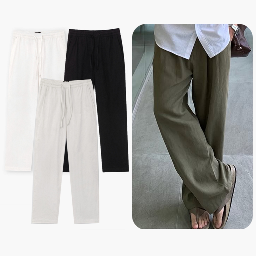 Quần Dài Nam Ống Suông Rộng Linen Thời Trang Hàn Quốc Vải Mát, Thoáng Thoải Mái Halley D26