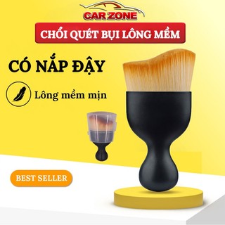 Chổi Quét Mini Đầu Cong Sợi Lông Mềm Dùng Vệ Sinh Khe Cửa Gió Điều Hòa, Nội Thất Ô Tô VERSION 5 – Có Nắp Đậy
