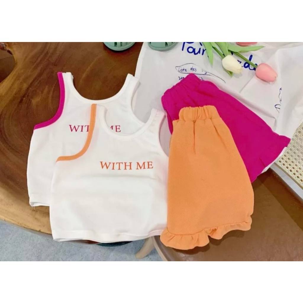 combo 5 bộ ba lỗ trắng bé gái màu ngẫu nhiên xanh đỏ tim vàng nâu đen