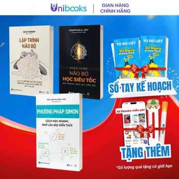 Combo Sách Rèn luyện trí nhớ học nhanh nhớ lâu: Lập trình não bộ, Phương pháp học Simon, Huân luyện não bộ học siêu tốc