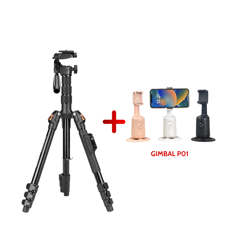 Combo Tripod Yunteng VCT-190 Và Gimbal P01 - Phụ Kiện Quay Video, Livestream, Chụp Ảnh