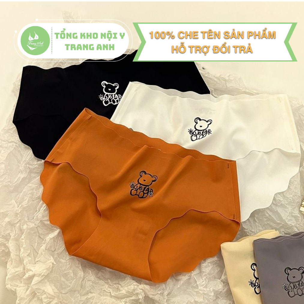 Quần Lót Nữ Su Gấu Cạp Thấp Viền Sóng Chất Su Đúc Đáy 2 Lớp Kháng Khuẩn Được Chọn Màu SG