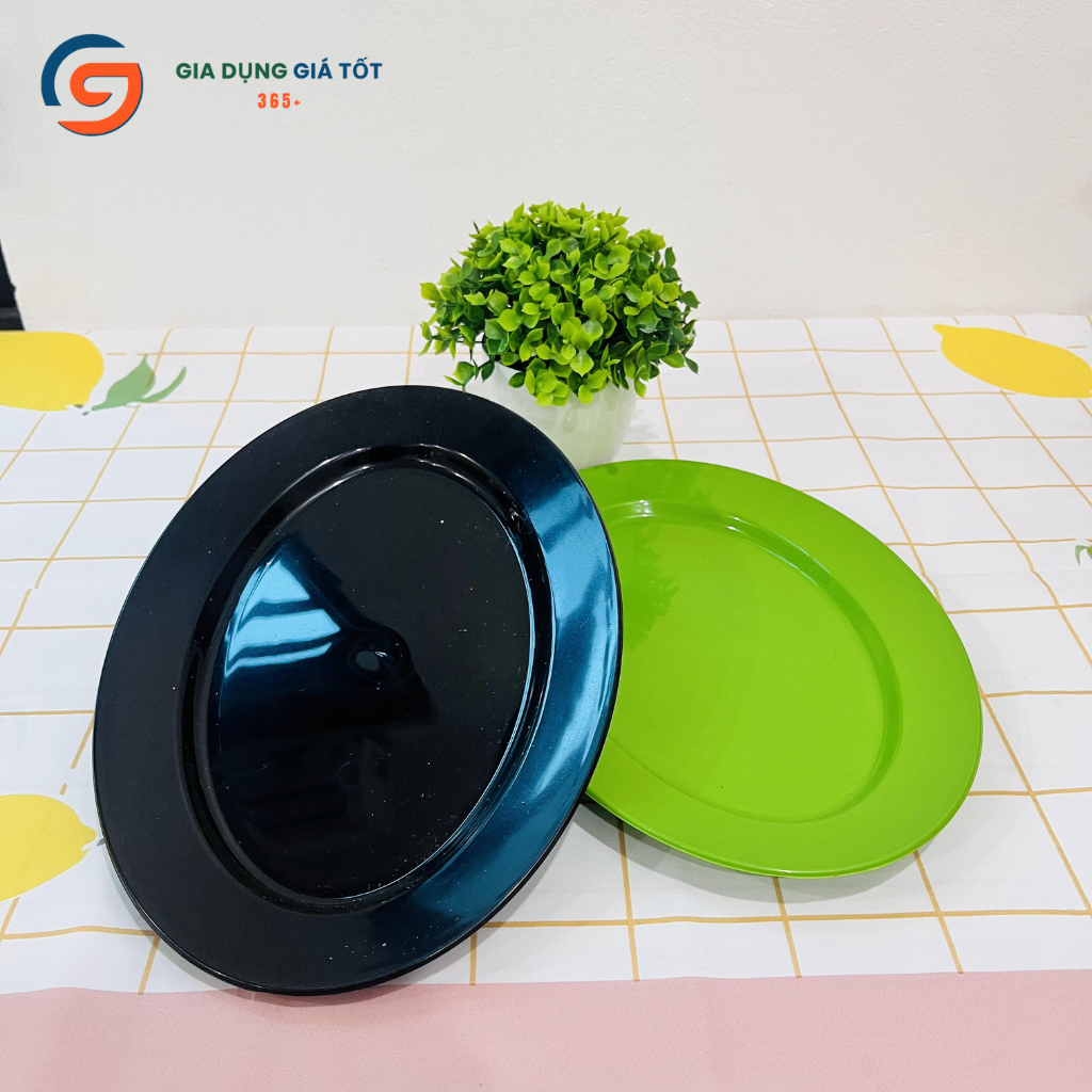 Đĩa nhựa bầu dục oval Song Long - đĩa nhựa phíp đựng trái cây, thức ăn bền đẹp nhiều màu