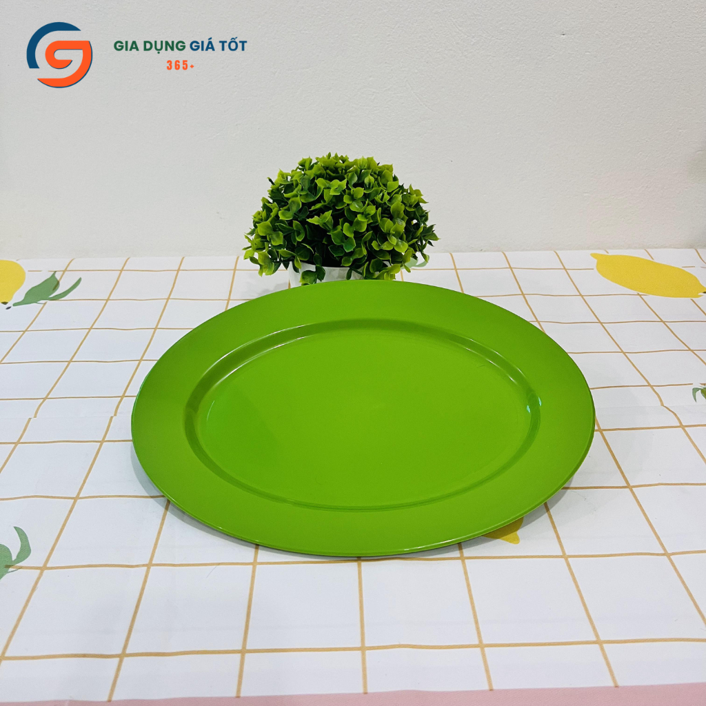 Đĩa nhựa bầu dục oval Song Long - đĩa nhựa phíp đựng trái cây, thức ăn bền đẹp nhiều màu