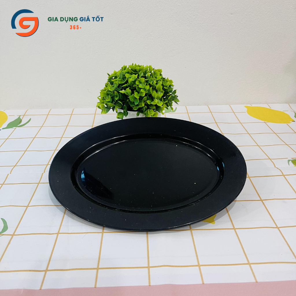 Đĩa nhựa bầu dục oval Song Long - đĩa nhựa phíp đựng trái cây, thức ăn bền đẹp nhiều màu