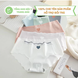 Combo 10 Quần Lót Su Tim Nữ Chất Su Đúc Loại 1 Mềm Mịn Thoáng Viền Sóng Quyến Rũ 40-75Kg QL104