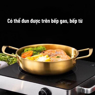 Nồi Nấu ăn Mini Inox Cao Cấp 20CM - Nấu Lẩu, Mì Cay,Nướng,Xào Dùng Cho Mọi Loại Bếp Trong Nhà