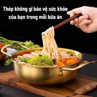 Nồi Nấu ăn Mini Inox Cao Cấp 20CM - Nấu Lẩu, Mì Cay,Nướng,Xào Dùng Cho Mọi Loại Bếp Trong Nhà