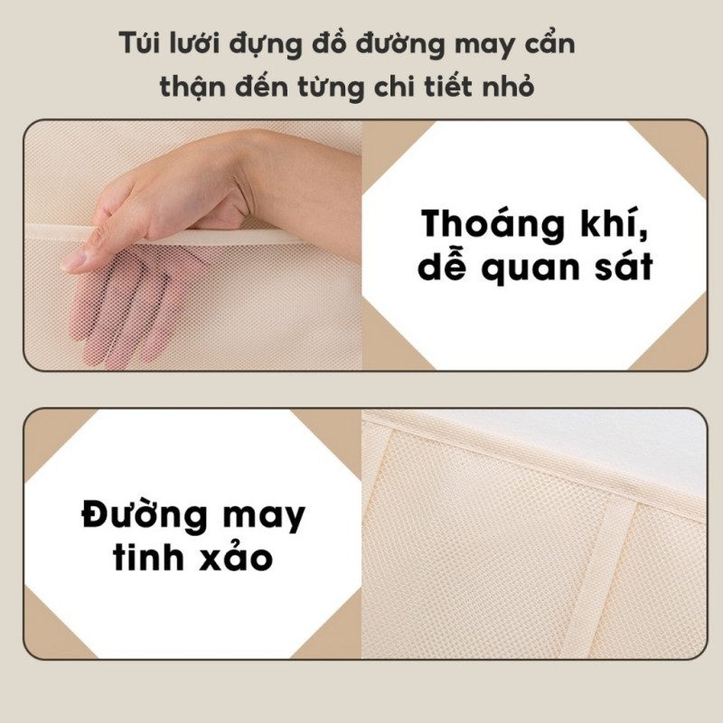 Túi Treo Đồ Lót 2 Mặt 30 Ngăn, Túi Đựng Tất Vớ Áo Ngực Treo Tủ Gọn Gàng Tiện Lợi