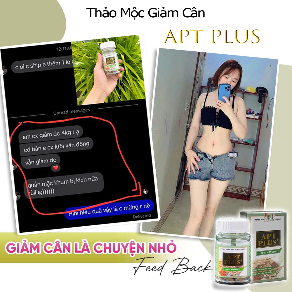 Viên giảm cân Apt Plus Không Mệt ⚡ CHÍNH HÃNG ⚡ Thảo mộc giảm cân cấp tốc an toàn hiệu quả 15 viên