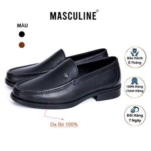 Giày lười nam da bò cao cấp MASCULINE GSP500 – Giày công sở nam, Đế êm chống trượt, Form chuẩn việt