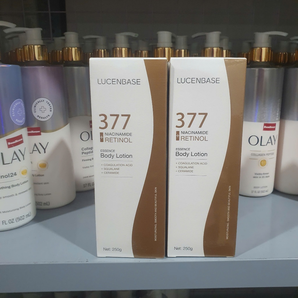 Sữa dưỡng thể Lucenbase 377 Niacinamide Retinol hỗ trợ khóa ẩm làm sáng da 250g_Olay