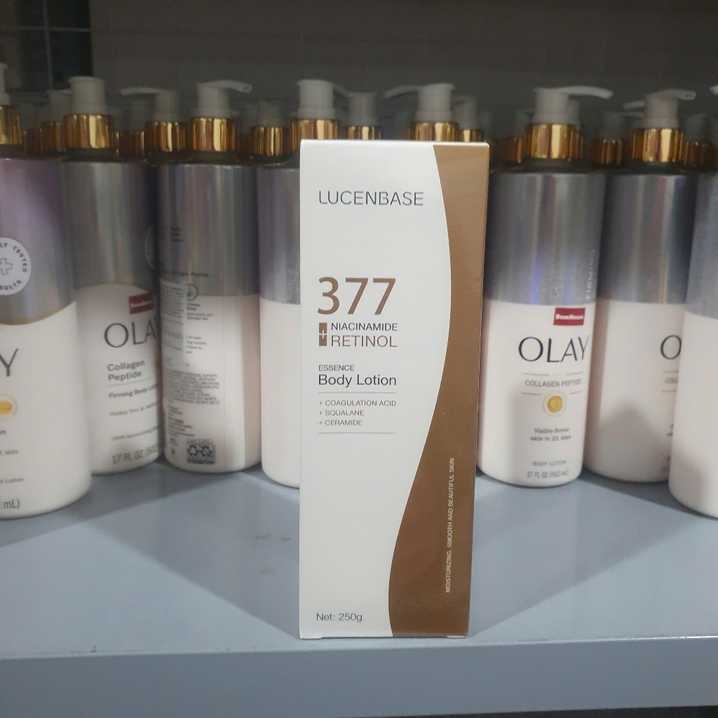 Sữa dưỡng thể Lucenbase 377 Niacinamide Retinol hỗ trợ khóa ẩm làm sáng da 250g_Olay
