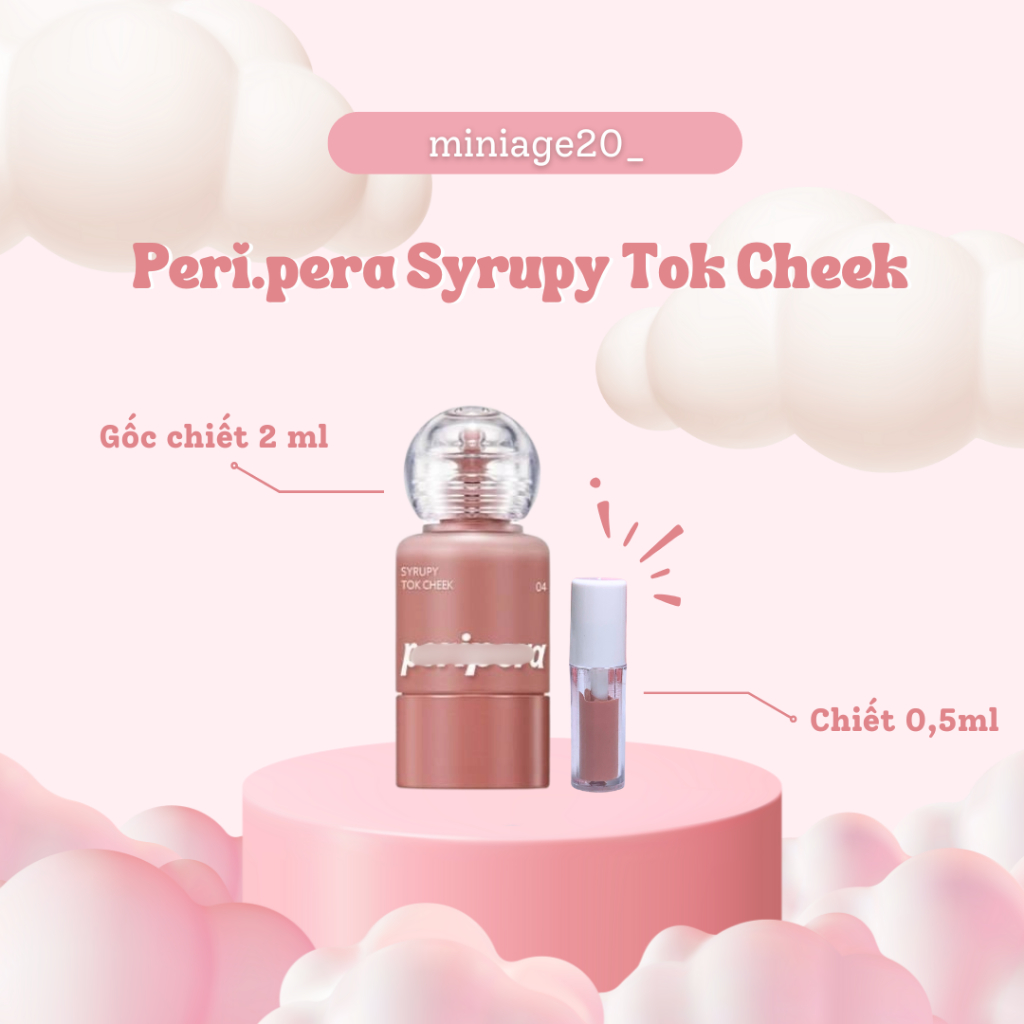 [CHIẾT ĐỦ MÀU 01-15] Má hồng kem PERI.PERA chiết 0,5ml chất kem lỏng dễ ...