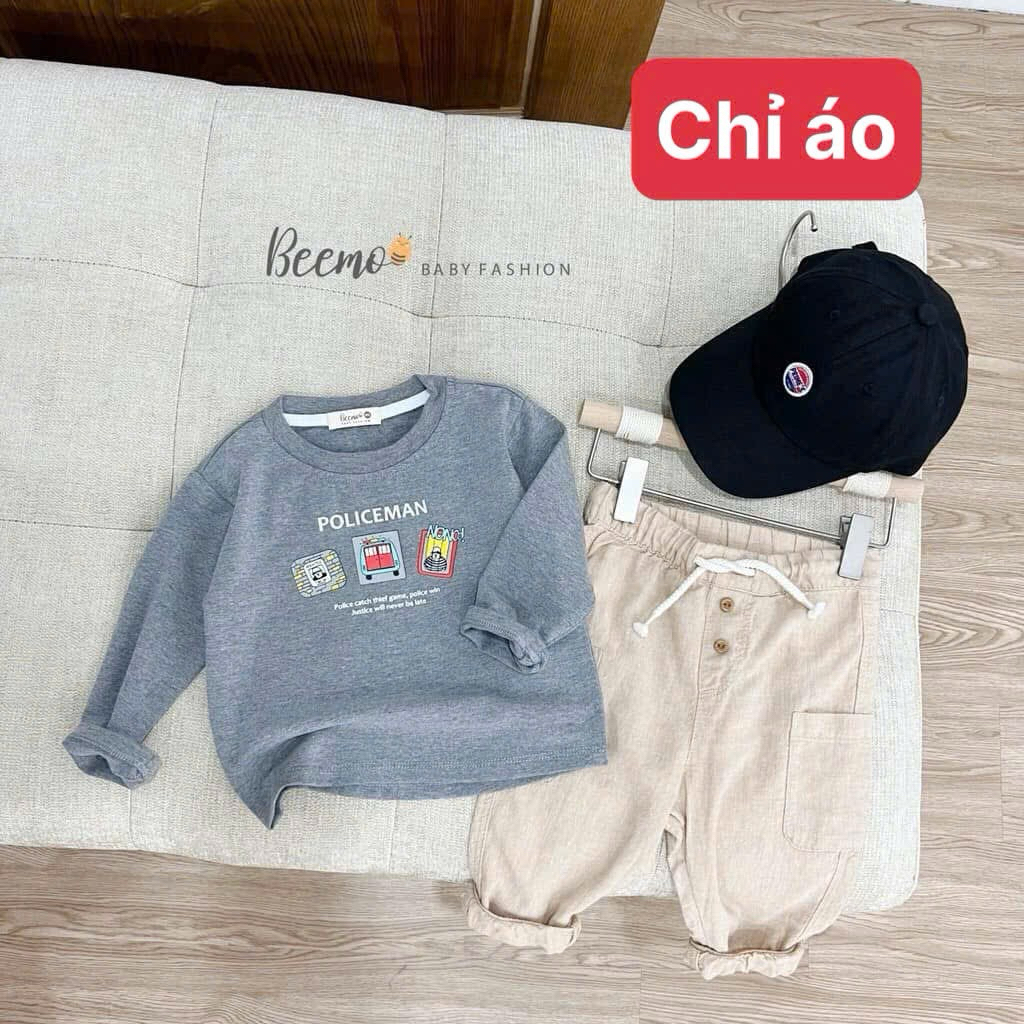 Áo thun dài tay Beemo Bernie cho bé trai size 80-130 (9-24kg) 22196A1 C5540 22A129 21A056