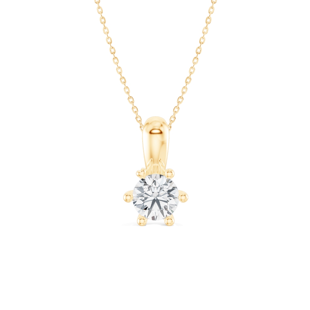 [CHAT TRƯỚC KHI ĐẶT] Mặt Dây Chuyền Tierra FMD0005 Vàng 10K/ 14K Đính Đá CZ 3.6mm, Thiết Kế Đơn Giản Phụ Kiện Trang Sức