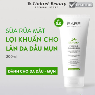 Gel rửa mặt BABE cho da dầu mụn Stop Akn Purifying Cleansing gel 100ml-200ml