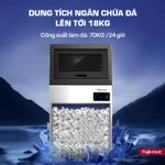 Máy làm đá thương mại kèm lọc nước UF Fujihome IM70C - Công suất cực lớn 70kg/ngày - BH 24 tháng — ảnh 6