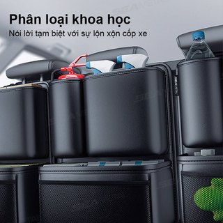 Túi đựng đồ bằng da cốp xe ô tô SEAMETAL có thể tháo rời Túi treo sau ghế ô tô dung tích lớn