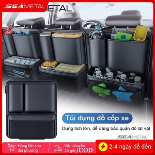 Túi đựng đồ bằng da cốp xe ô tô SEAMETAL có thể tháo rời Túi treo sau ghế ô tô dung tích lớn