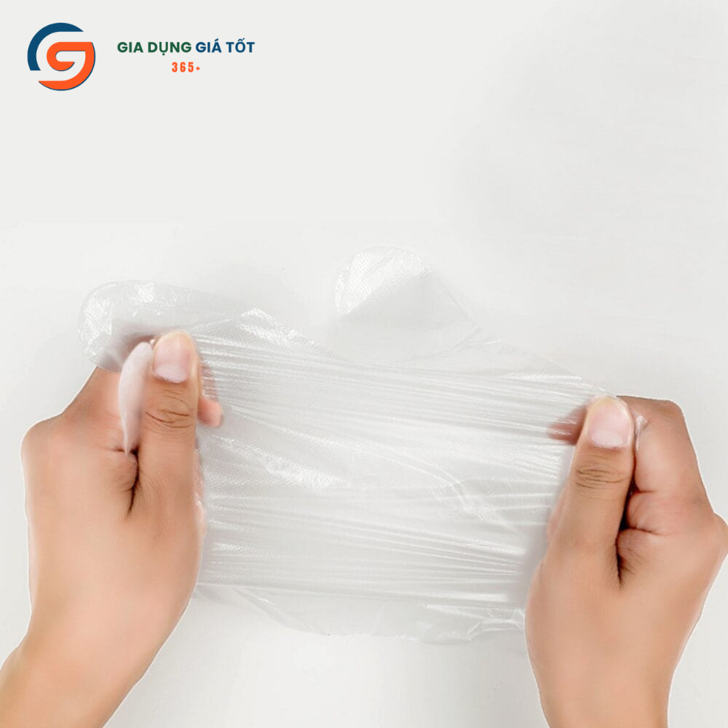 Hộp 100 chiếc găng tay nilon dùng 1 lần , găng tay chế biến thực phẩm
