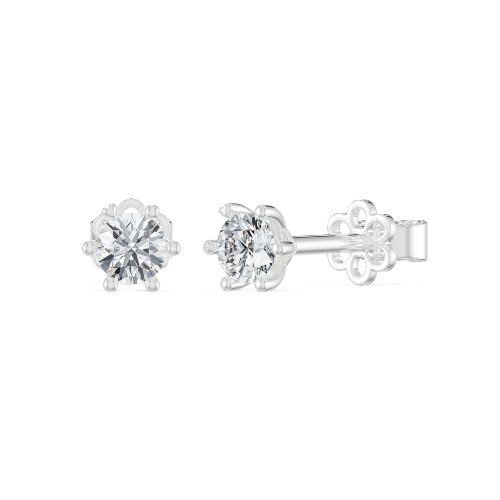 [CHAT TRƯỚC KHI ĐẶT] Bông Tai Nụ Tierra FBT0005 Vàng 10K, Đính Đá CZ 3.6mm, Thiết Kế Trơn, Đơn Giản, Phụ Kiện Trang Sức
