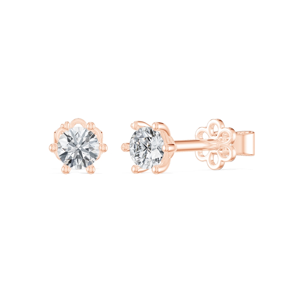 [CHAT TRƯỚC KHI ĐẶT] Bông Tai Nụ Tierra FBT0005 Vàng 10K, Đính Đá CZ 3.6mm, Thiết Kế Trơn, Đơn Giản, Phụ Kiện Trang Sức