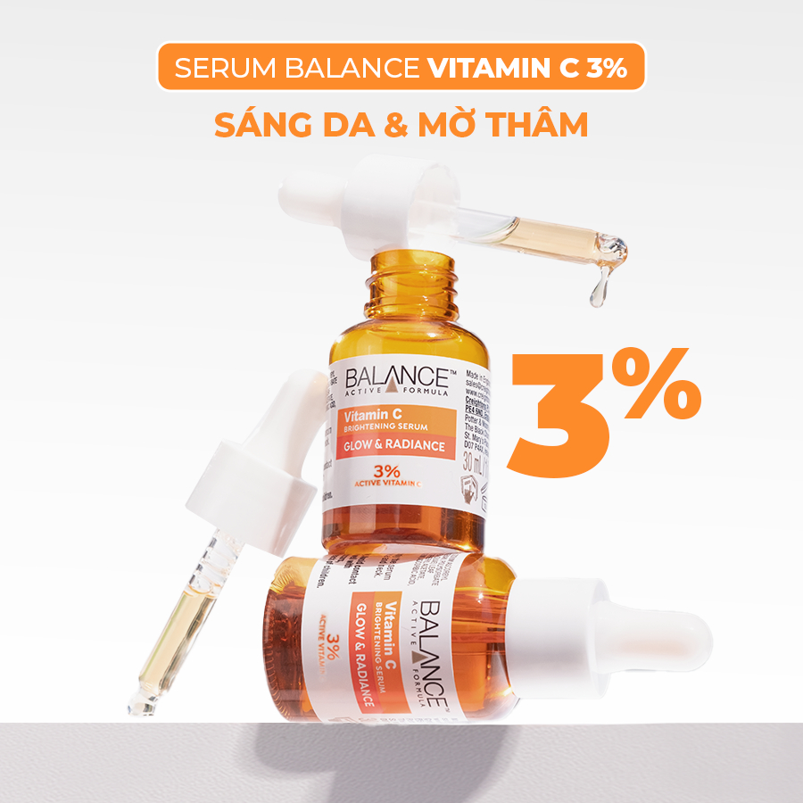 [ Livestream x Balance ] Serum Sáng Da, Mờ Thâm Balance Active Formula Vitamin C Brightening 30ml