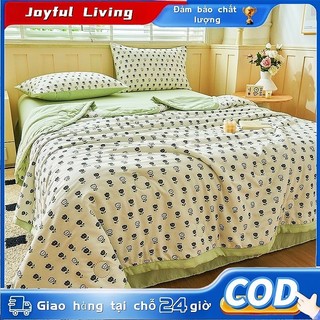 Chăn mùa hè Vải cotton Mềm mại Thoáng mát Chống nhăn 2m×2m3 Chăn điều hòa Chỉ có chăn
