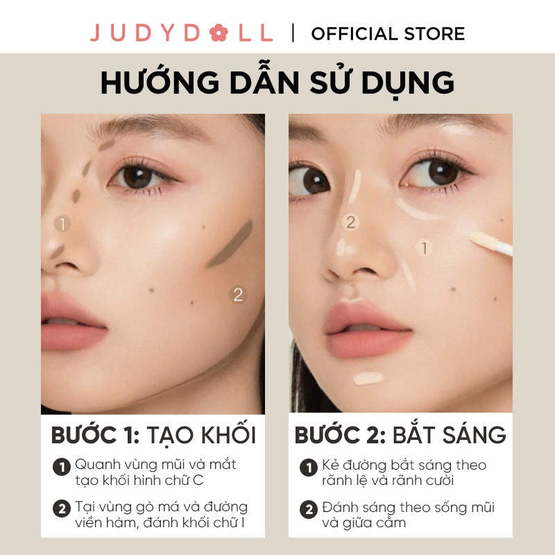 [NEW] JUDYDOLL Kem Tạo Khối & Bắt Sáng 4.8g Lâu Trôi Tự Nhiên Dạng Lỏng Dễ Sử Dụng Cho Người Mới Bắt Đầu
