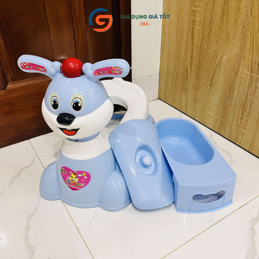 Bô ngồi vệ sinh cho bé, bô cho bé hình con thỏ nhựa Song Long