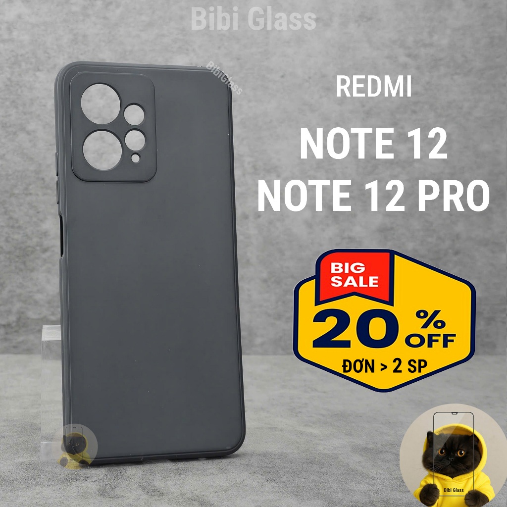 Ốp lưng Redmi Note 12 / 12 Pro 4G 5G cạnh vuông bảo vệ cam điện thoại toàn diện Vỏ bao đt xiaomi