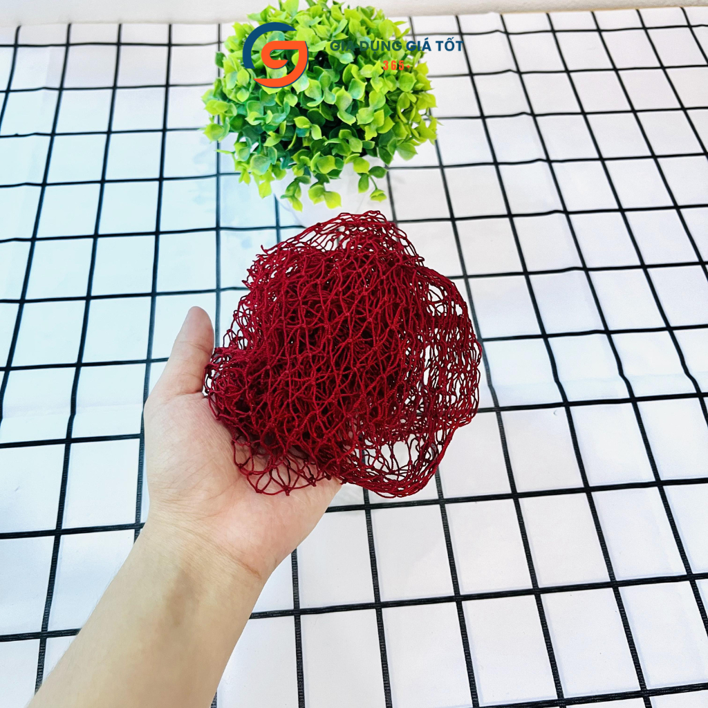 Combo 10 lưới rửa bát mềm màu đỏ - không xước, tạo bọt nhiều, nhanh khô