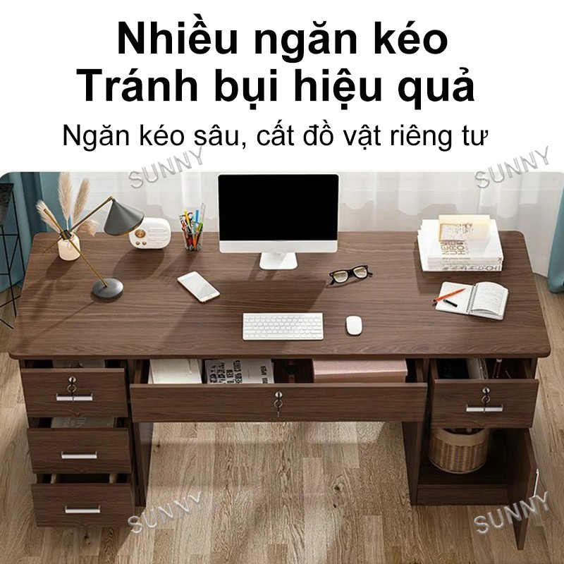 SUNNY Bàn gỗ chân bàn sắt sơn tĩnh điện dễ lắp ráp thích hợp làm văn phòng học tập tại nhà