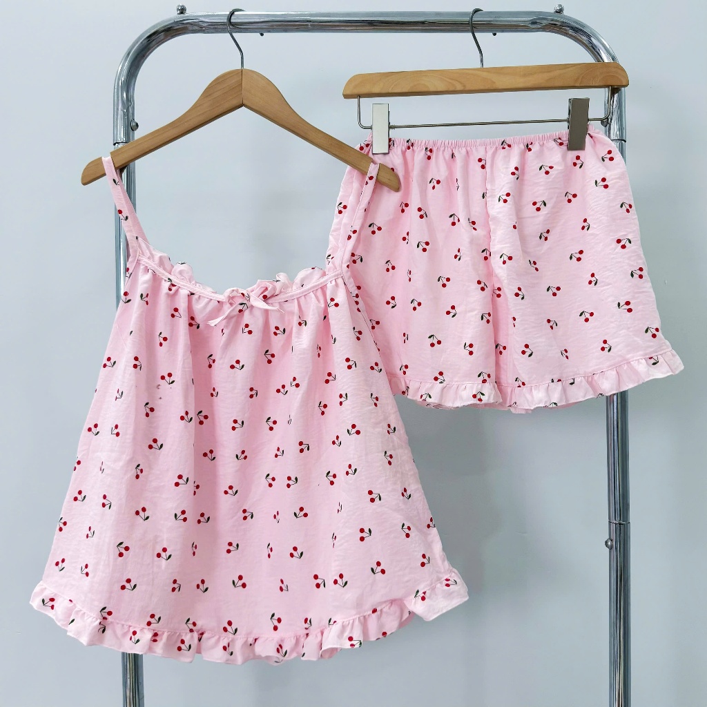 Cotton Cheri nềnhồng