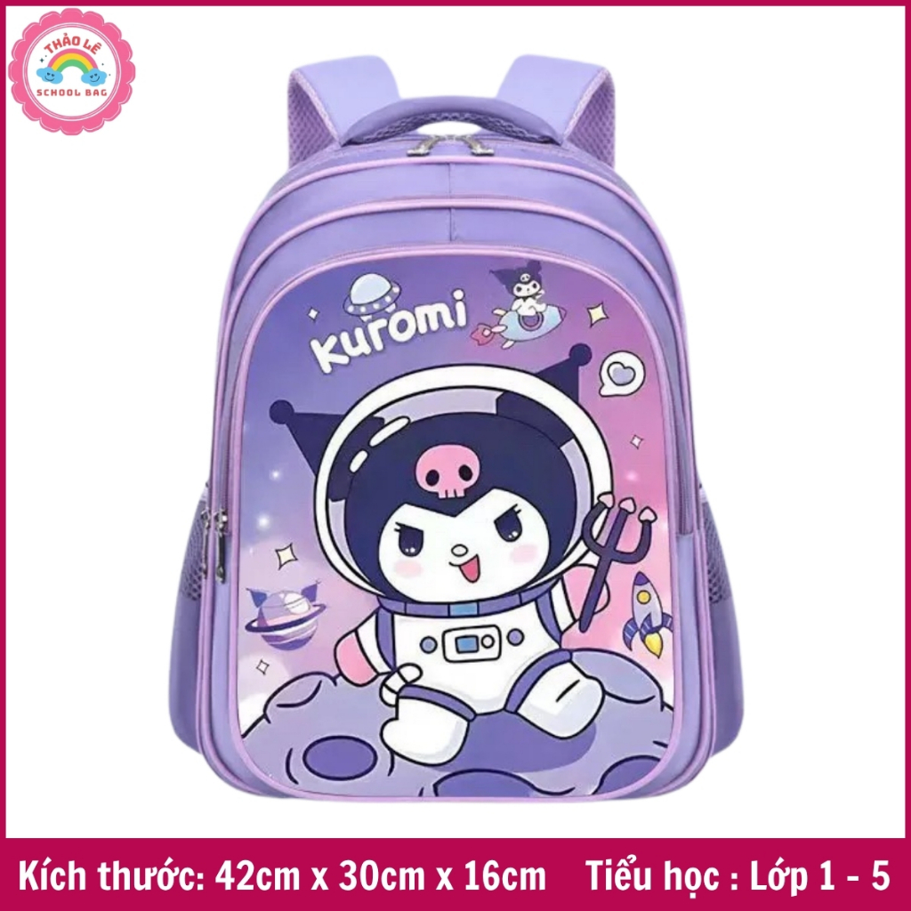 Cặp tiểu học cho bé lớp 1-5, balo học sinh cấp 1 trẻ em 6-10 tuổi, bé trai gái siêu nhân kuromi công chúa melody TL2338