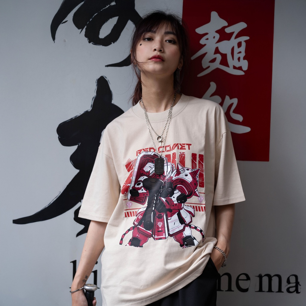 Áo thun Zaku II Nam Nữ Unisex Form Rộng Oversized