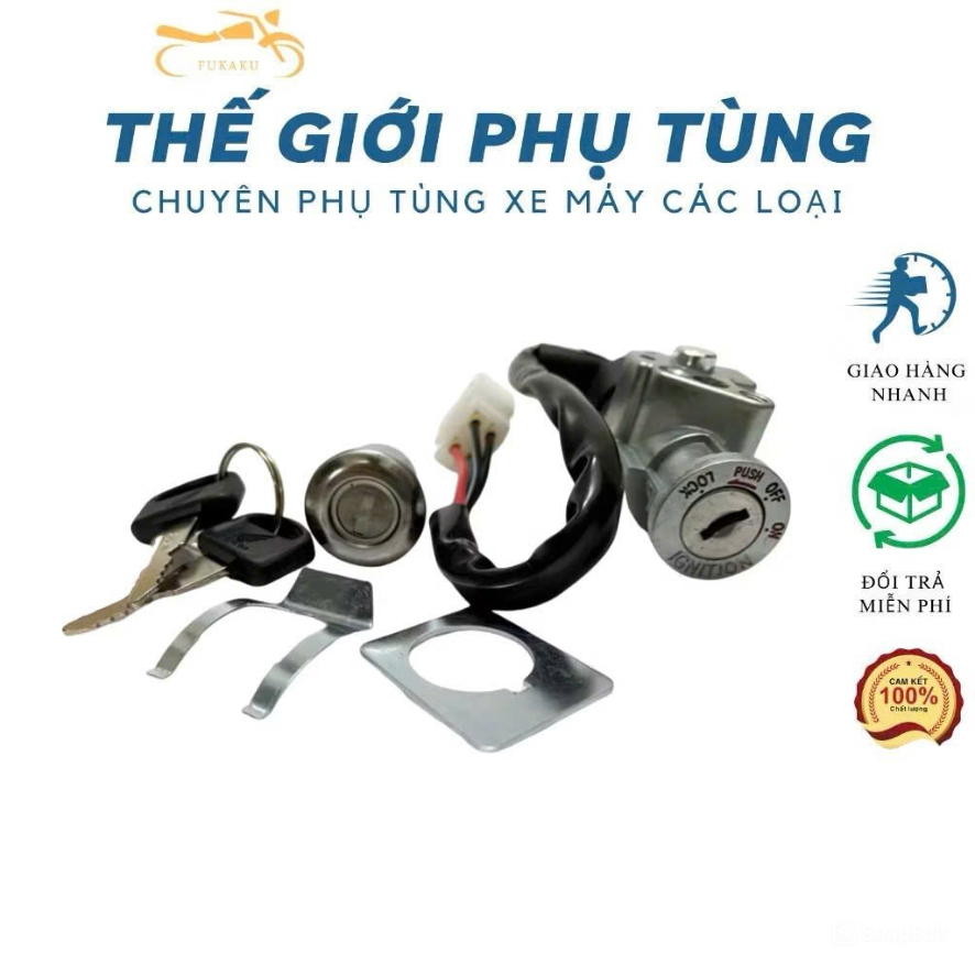 Bộ Ổ Khoá Xe Wave Nhỏ Hàng Cao Cấp