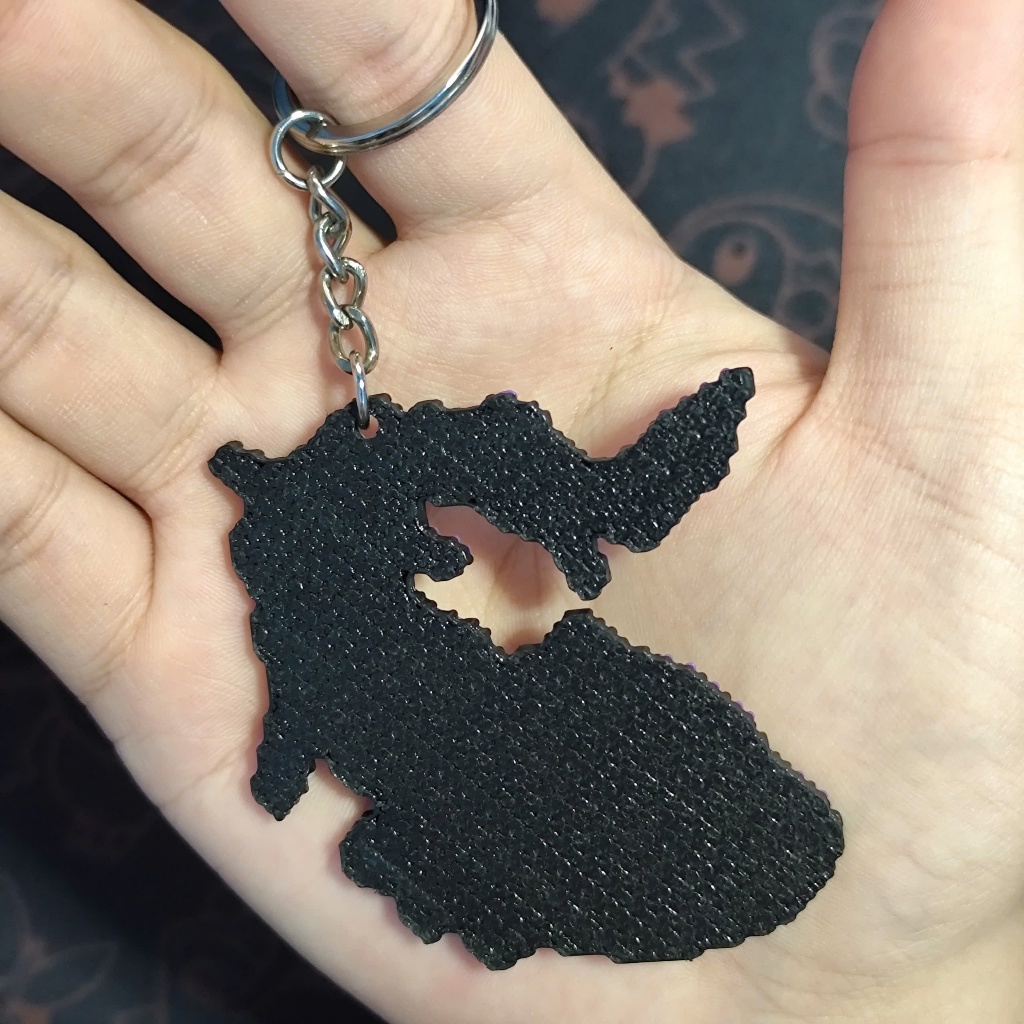 Móc Khóa Pokemon Steelix Phong Cách Pixel Art in 3D