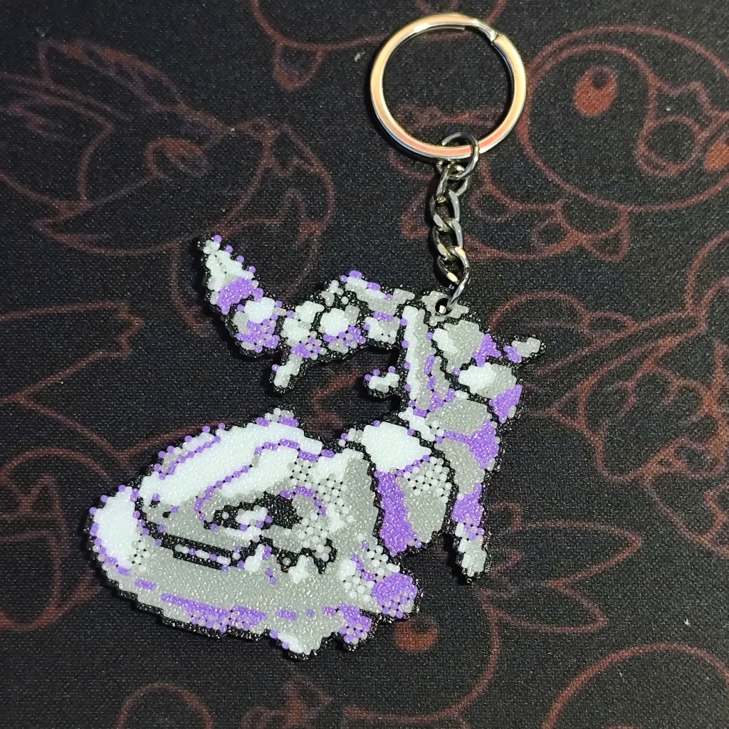 Móc Khóa Pokemon Steelix Phong Cách Pixel Art in 3D