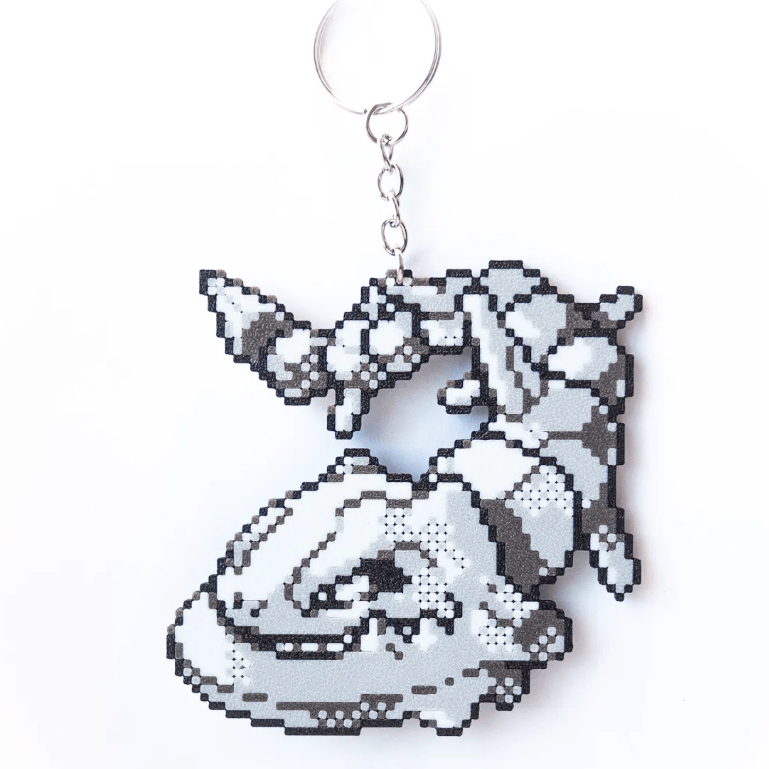 Móc Khóa Pokemon Steelix Phong Cách Pixel Art in 3D