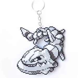 Móc Khóa Pokemon Steelix Phong Cách Pixel Art in 3D