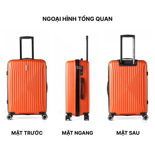 Vali Kéo MIAvn Larita YUNO - Size 20/24, Nhựa PP Đàn Hồi Hạn Chế Bể Vỡ, Khoá Số, Bảo Hành Trọn Đời